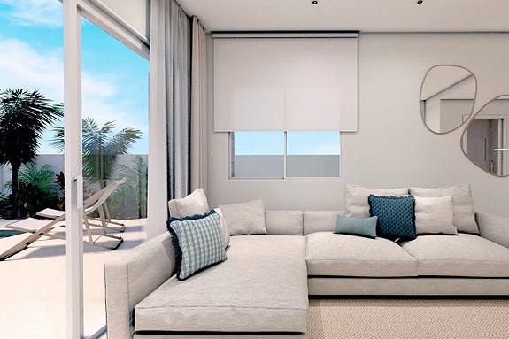 Moderne rekkehus kun 400 m fra nydelig strand | Stor uteplass | Fantastiske fellesområder