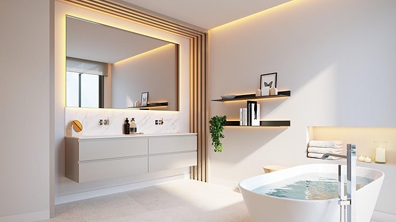 Penthouse med 4 soverom, panoramautsikt mot havet og store terrasser i luksusklasse