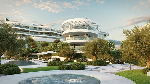 Penthouse med 4 soverom, panoramautsikt mot havet og store terrasser i luksusklasse