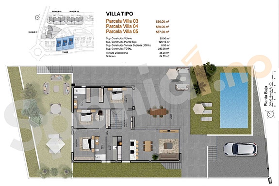 Nybygg! | Moderne villa med 3 soverom, 2 bad, underetasje og privat basseng