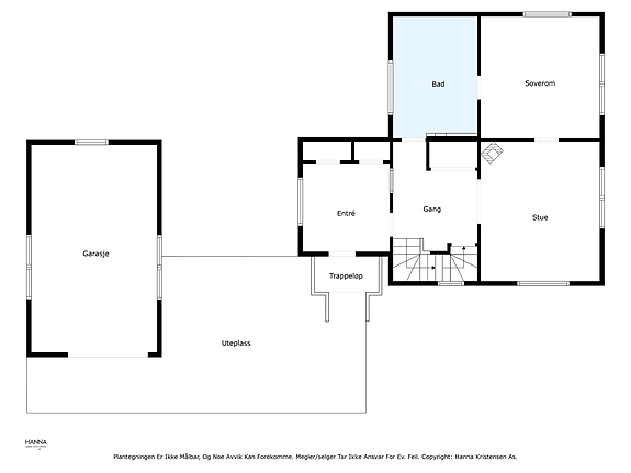 Plantegning 1.etasje og garasje