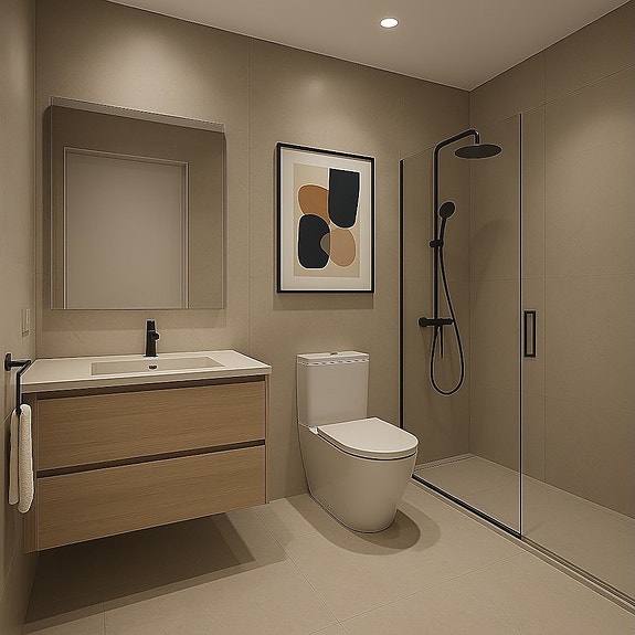 Nytt moderne rekkehus med 3 soverom, 3 bad og stor takterrasse - Fellesområde med basseng