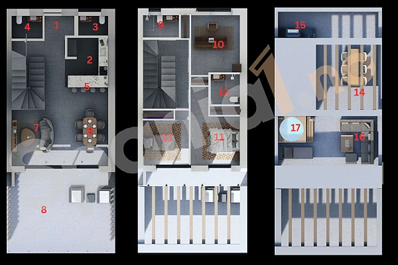 Nybygg | Moderne rekkehus med underetasje, sørvestvendt beliggenhet og stor takterrasse