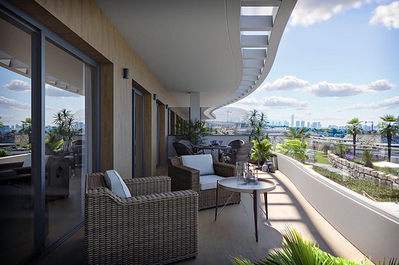 Nybygg i Finestrat | Penthouse med 2 soverom, stor terrasse og takterrasse