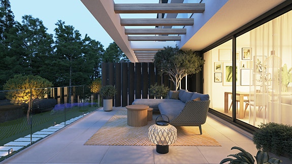 Nybygg | Moderne rekkehus med underetasje, sørvestvendt beliggenhet og stor takterrasse