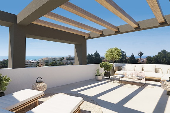 Nybygg | Moderne rekkehus med underetasje, sørvestvendt beliggenhet og stor takterrasse