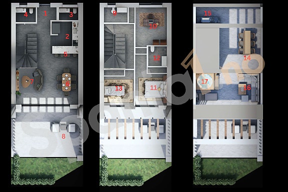 Rekkehus med 3 soverom i El Chaparral | Takterrasse og nær strand