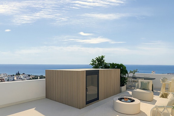 Nytt moderne rekkehus med 3 soverom, 3 bad og stor takterrasse - Fellesområde med basseng