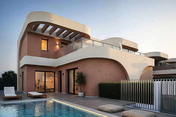 Lekre rekkehus med gjennomført design -  3 soverom og privat uteplass - Moderne kvaliteter og mulighet for basseng