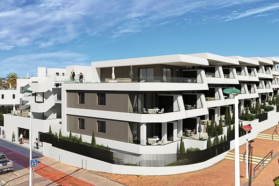 Attraktiv leilighet i nytt prosjekt - Terrasse, garasje og felles basseng - Nær stranden