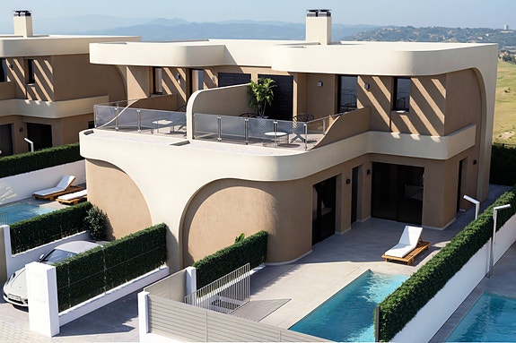 Lekre rekkehus med gjennomført design -  3 soverom og privat uteplass - Moderne kvaliteter og mulighet for basseng