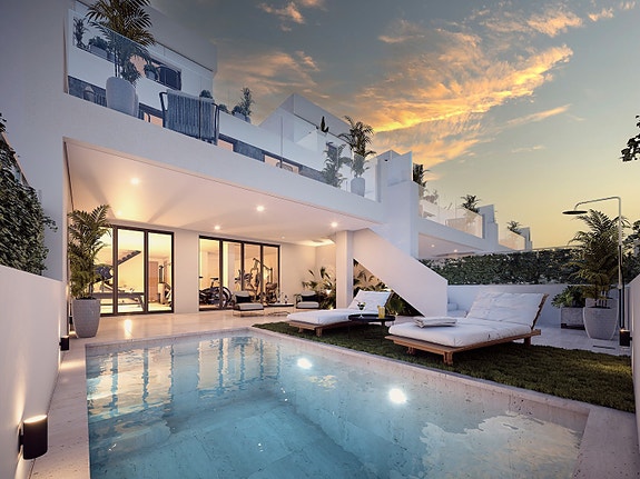 Nydelig bolig | Hage med privat basseng | 3 soverom og 4 bad | Store terrasser og underetasje