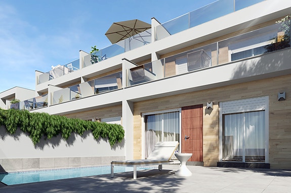 Nøkkelferdig! Rekkehus med 3 soverom | Stor terrasse og takterrasse | Hage og privat basseng