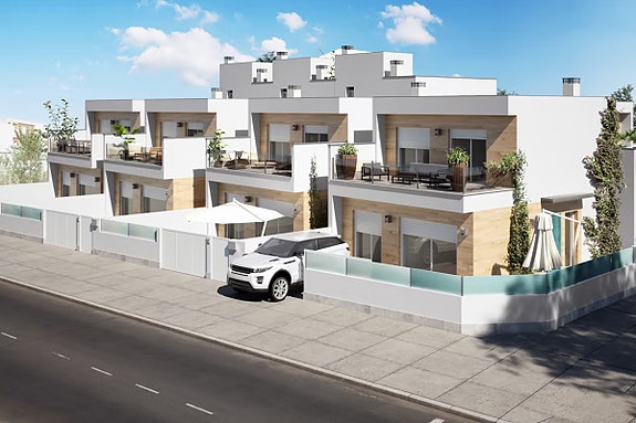 Nøkkelferdig! Rekkehus med 3 soverom | Stor terrasse og takterrasse | Hage og privat basseng