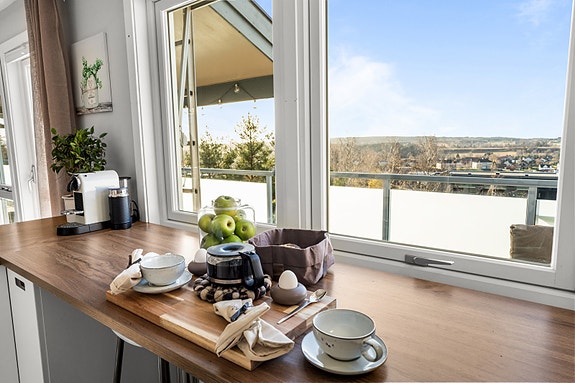 Deilig utsikt også fra kjøkkenet