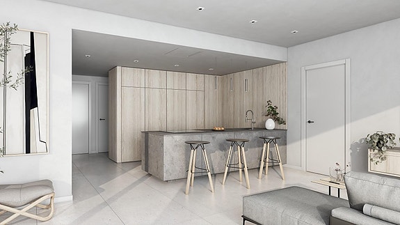 Leilighet på bakkeplan med terrasse og privat hage med basseng | 3 soverom og 2 bad