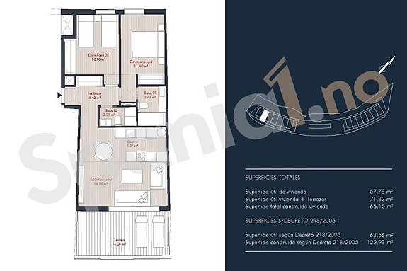 Plantegning av leiligheten