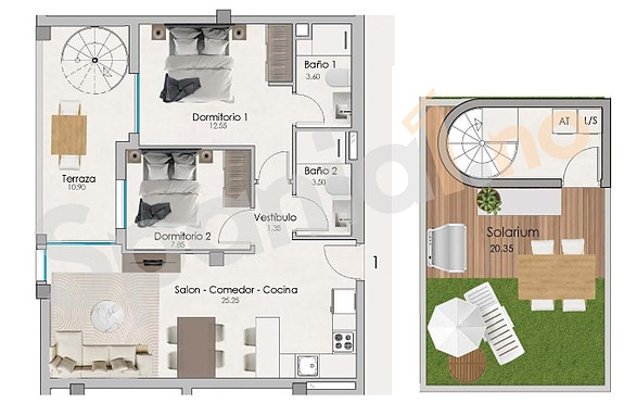 Penthouse med havutsikt | Terrasse og takterrasse | Gangavstand til sjø!
