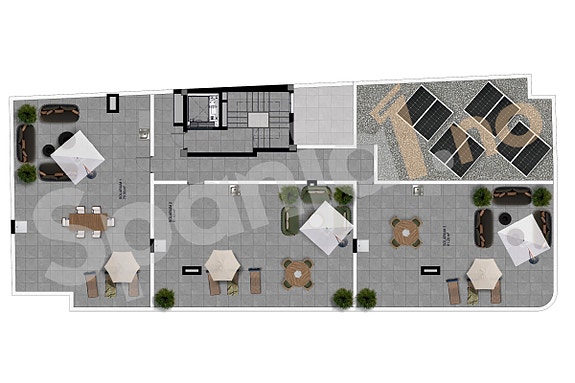 Plantegning takterrasser