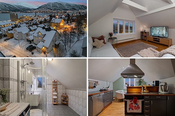 Moderne 3-rom selveierleilighet beliggende like nord for Tromsø sentrum med umiddelbar nærhet til barnehage og busstopp