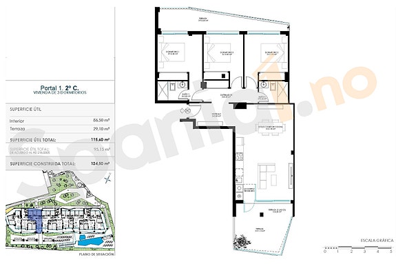 Plantegning av leiligheten