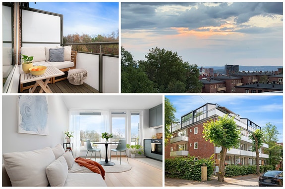 Velkommen til Eugenies gate 21! Presentert av Karl Kjos hos Aktiv Eiendom. (Foto: Andreas Nielsen)