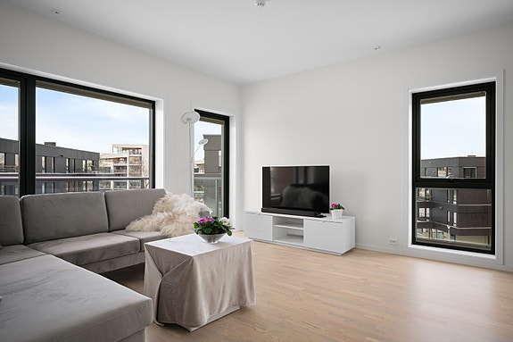 En flott og smart løst selveierleilighet med en attraktiv og beliggenhet på Sørbøhagane ( Foto: Dirdal foto)