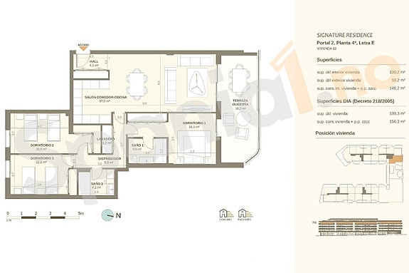 Plantegning toppleilighet med3 soverom
