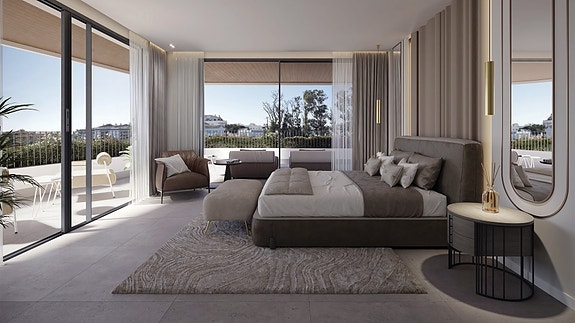 Romslig toppleilighet i Marbella vest | 2 soverom og høy standard | Eksklusivt resort-prosjekt