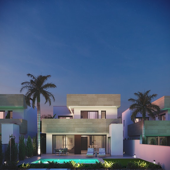 Moderne villa med 3 soverom og privat basseng - Kun 750 meter fra stranden - Stor takterrasse