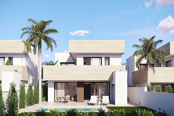 Moderne villa med 3 soverom og privat basseng - Kun 750 meter fra stranden - Stor takterrasse