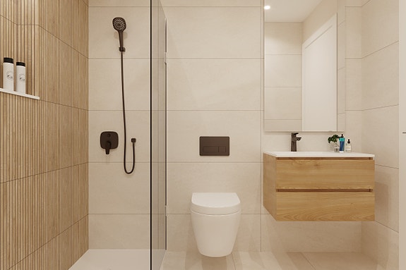 Nybygg!  Leilighet på bakkeplan med 3 soverom, privat hage og felles basseng - Nær sjø og sentrum