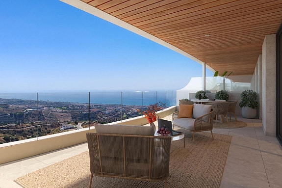 Nybygg! Penthouse med nydelig havutsikt | Terrasse og takterrasse ca. 51 m² | Fellesområde med basseng