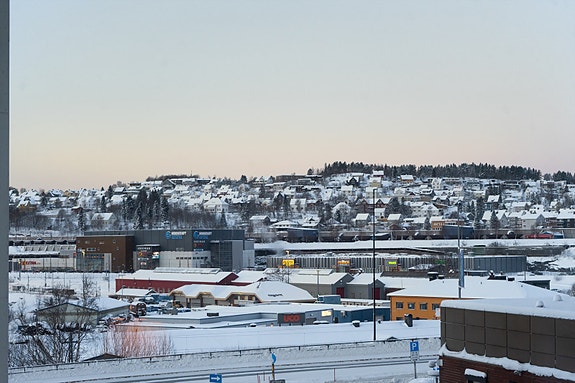 Flott utsikt fra kjøkkenvindu
