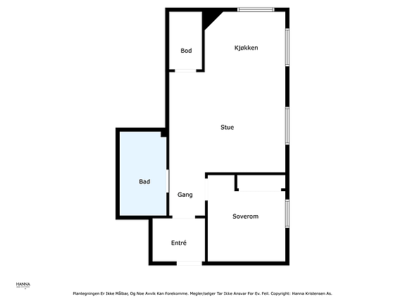 Leiligheten har en god planløsning