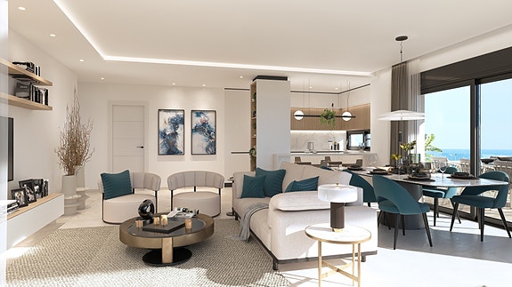 NY FASE! Eksklusiv penthouse-leilighet med 3 soverom | Stor terrasse og takterrasse med havutsikt | Kun 400 m fra havet