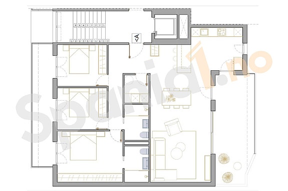 Penthouse med 3 soverom og 2 bad | Nydelige fellesområder | Parkering i underetasje | Bod