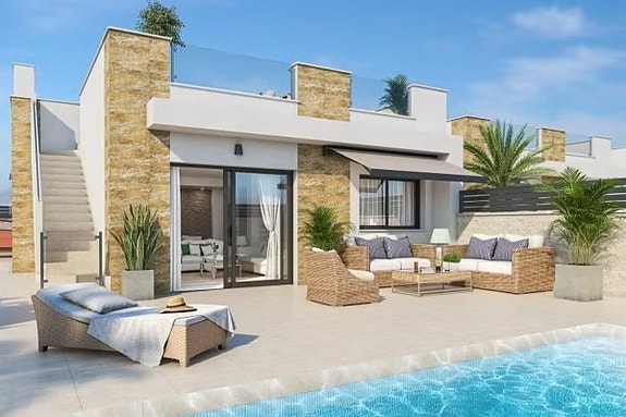 NYBYGG! Villa med alt på ett plan - 3 soverom, basseng og stor takterrasse