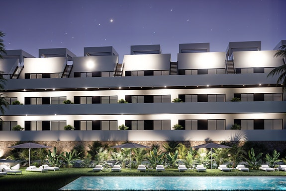 Nybygg i Finestrat | Leilighet med 2 soverom, stor terrasse og takterrasse