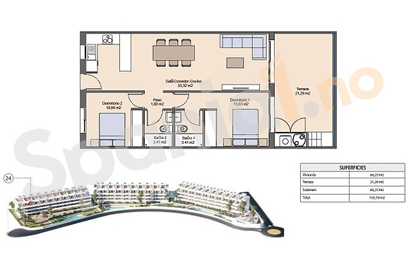 Nybygg i Finestrat | Penthouse med 2 soverom, stor terrasse og takterrasse