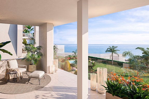 Kun 350m til strand | Penthouse leilighet med 2 soverom | Terrasse på 129 m2 | Luksuriøse fellesområder