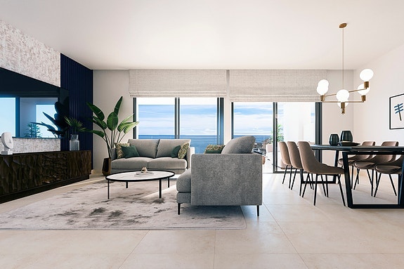 Kun 350m til strand | Penthouse leilighet med 2 soverom | Terrasse på 129 m2 | Luksuriøse fellesområder