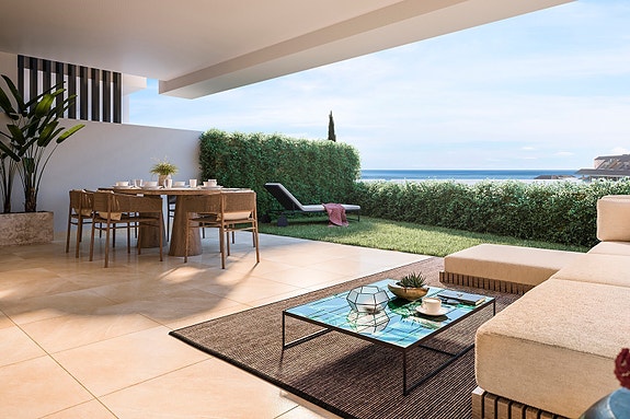 Kun 350m til strand | Penthouse leilighet med 2 soverom | Terrasse på 129 m2 | Luksuriøse fellesområder