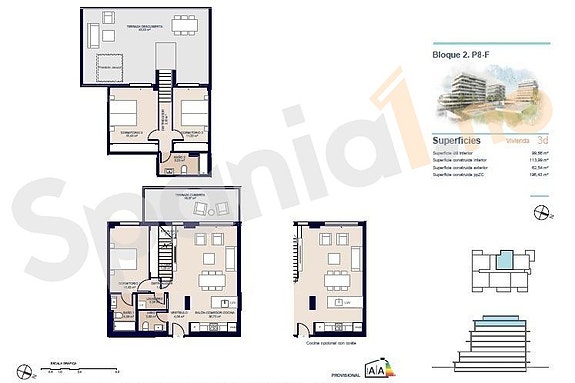 Lekker toppleilighet med 3 soverom og stor terrasse - Kun 450 meter fra stranden i Villajoyosa