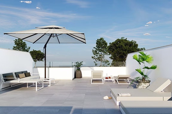 Lekker villa med 76 m² takterrasse og romslig hage - Alt på et plan - Mulighet for basseng