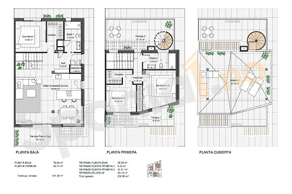 Nybygg - Tomannsbolig med 3 soverom i naturskjønne omgivelser | Privat basseng og takterrasse