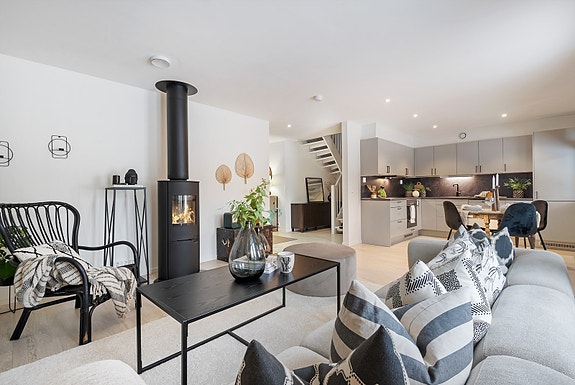 Velkommen til Jernbanevegen 21D! Foto utført av Boligdrøm.