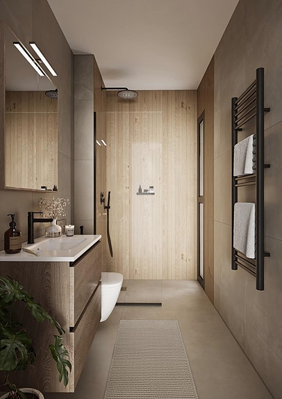 Nyhet! Kun 800 m fra stranden | Boliger med skandinavisk stil | 3 soverom og 3 bad | Takterrasse