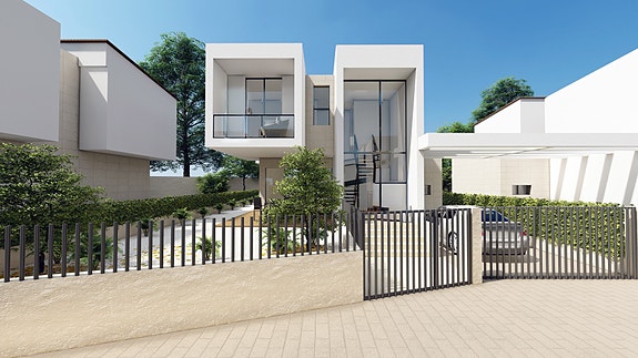 Nybygg! Villa med 3 soverom | Privat basseng og takterrasse | Lukket boligområde