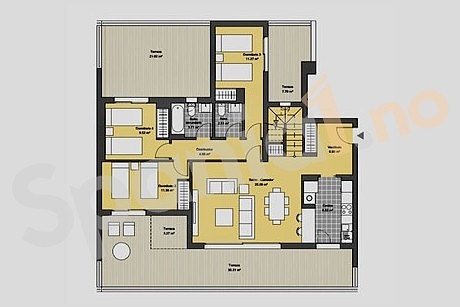 Duplex penthouse med 4 soverom | 143 m² terrasse | jacuzzi og havutsikt